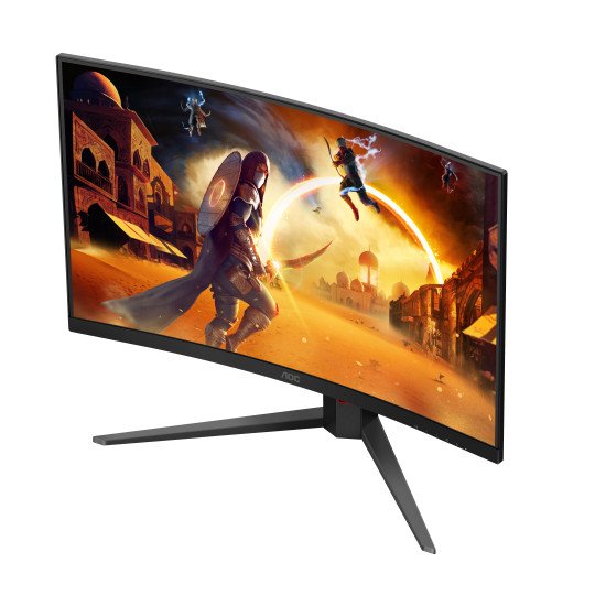 AOC G4 C32G4Z écran PC 80 cm (31.5") 1920 x 1080 pixels Full HD LCD Noir, Rouge