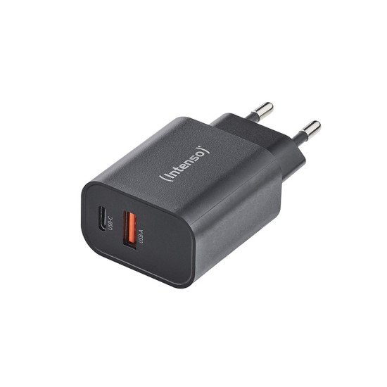 Intenso Adaptateur secteur W30AC, 30 W, ports USB-A et USB-C, noir
