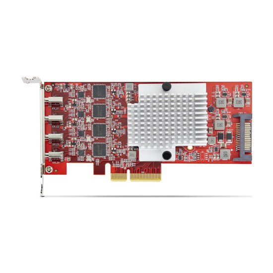 StarTech.com Carte PCIe USB-C 4 Ports, USB 3.2 10 Gbit/s, Carte d'Extension PCI Express USB-C, 4 Contrôleurs USB Indépendants, Carte PCIe USB Type-C, Windows/Linux/macOS, Conforme TAA