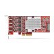 StarTech.com Carte PCIe USB-C 4 Ports, USB 3.2 10 Gbit/s, Carte d'Extension PCI Express USB-C, 4 Contrôleurs USB Indépendants, Carte PCIe USB Type-C, Windows/Linux/macOS, Conforme TAA