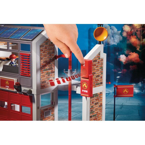 Playmobil City Action Caserne de pompiers avec hélicoptère