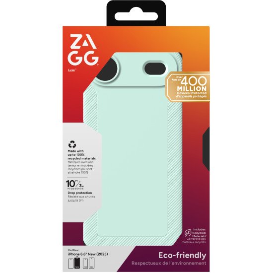 ZAGG Luxe Snap coque de protection pour téléphones portables 16,5 cm (6.5") Housse Couleur menthe ZAGG Luxe Snap coque de protection pour téléphones portables 16,5 cm (6.5") Housse Couleur menthe