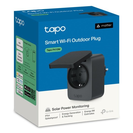 TP-Link Tapo P410M Prise intelligente 3680 W Maison Noir