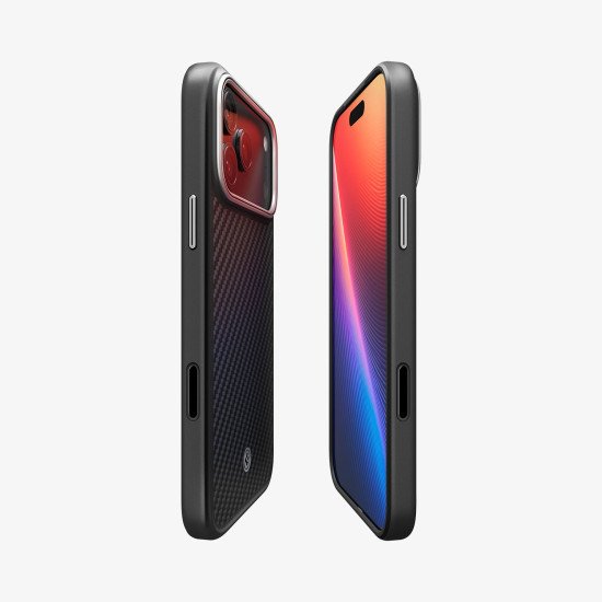 Spigen Enzo Aramid T (MagFit) coque de protection pour téléphones portables 16 cm (6.3") Housse Noir, Argent