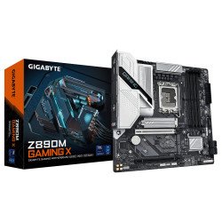 GIGABYTE Carte mère Z890M GAMING X - Prend en charge les processeurs Intel Core Ultra (Série 2), VRM à 8+1+2 phases, jusqu'à 8800MHz DDR5 (OC), 1xPCIe 5.0 + 2xPCIe 4.0, LAN 2.5GbE, USB 3.2 Gen 1 GIGABYTE Carte mère Z890M GAMING X - Prend en charge les processeurs Intel Core Ultra (Série 2), VRM à 8+1+2 phases, jusqu'à 8800MHz DDR5 (OC), 1xPCIe 5.0 + 2xPCIe 4.0, LAN 2.5GbE, USB 3.2 Gen 1