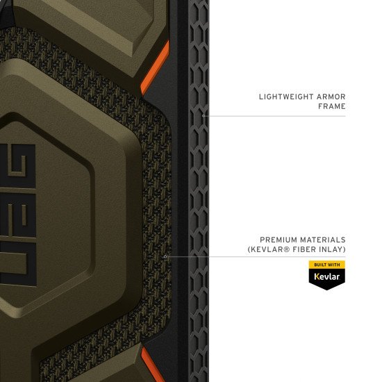 Urban Armor Gear Monarch Pro Kevlar coque de protection pour téléphones portables 17,5 cm (6.9") Housse Vert