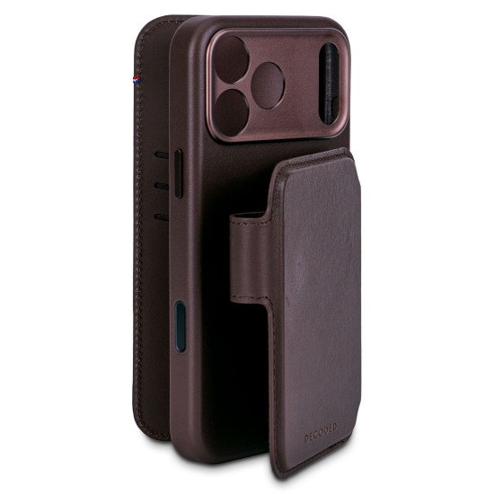 Decoded D26IPO17PDW5CN coque de protection pour téléphones portables 16 cm (6.3") Étui avec portefeuille Marron