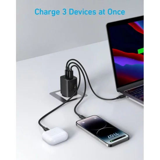Anker 336 Charger (67W) Ordinateur portable, Téléphone portable, Ordinateur portable, Chargeur électrique, Smartphone, Smartwatch, Tablette, Montre, Portables Noir USB Charge rapide Intérieure Anker 336 Charger (67W) Ordinateur portable, Téléphone portable, Ordinateur portable, Chargeur électrique, Smartphone, Smartwatch, Tablette, Montre, Portables Noir USB Charge rapide Intérieure