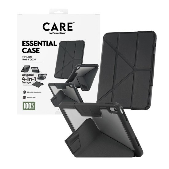 PanzerGlass CARE™ by Essential Case Black iPad 11" (2025-2026) coque de protection pour téléphones portables Housse Noir
