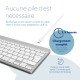 R-Go Tools Clavier ergonomique R-Go Compact Break, clavier compact avec logiciel de pause, AZERTY (BE), Bluetooth, blanc
