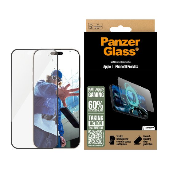 PanzerGlass ® Gaming Screen Protector iPhone 16 Pro Max | Ultra-Wide Fit Protection d'écran transparent Apple 1 pièce(s) PanzerGlass ® Gaming Screen Protector iPhone 16 Pro Max | Ultra-Wide Fit Protection d'écran transparent Apple 1 pièce(s)