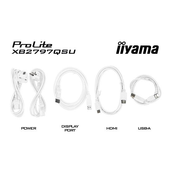 iiyama ProLite XB2797QSU-W1 écran PC 68,6 cm (27") 2560 x 1440 pixels Quad HD LED Blanc