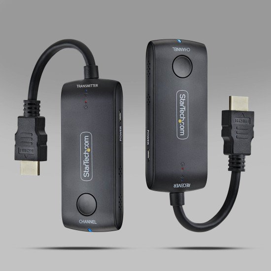 StarTech.com Extendeur HDMI Sans Fil pour Salles de Réunion et Espaces de Travail Collaboratifs, 4K 60Hz, Portée de 20m, Alimentation par USB, Kit Transmetteur et Récepteur Plug-and-Play