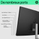 HP 24-cr0060nb AMD Ryzen™ 5 7520U 60,5 cm (23.8") 1920 x 1080 pixels PC All-in-One 16 Go LPDDR5-SDRAM 512 Go SSD Windows 11 Home Wi-Fi 6 (802.11ax) Noir