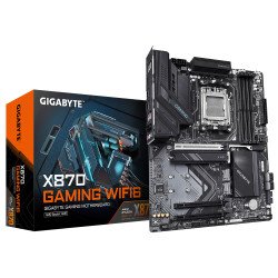 GIGABYTE X870 GAMING WIFI6 Carte Mère - Prend en charge les processeurs AMD Ryzen 9000, 8+2+2 phases VRM, jusqu'à 8000MHz DDR5 (OC), 1xPCIe 5.0 + 2xPCIe 4.0, Wi-Fi 6, LAN 2,5GbE, USB 4 GIGABYTE X870 GAMING WIFI6 Carte Mère - Prend en charge les processeurs AMD Ryzen 9000, 8+2+2 phases VRM, jusqu'à 8000MHz DDR5 (OC), 1xPCIe 5.0 + 2xPCIe 4.0, Wi-Fi 6, LAN 2,5GbE, USB 4
