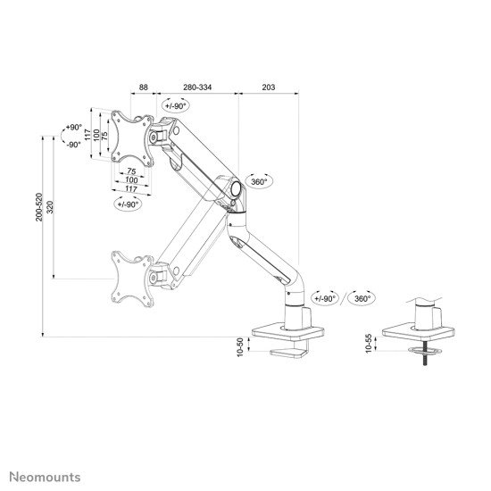 Neomounts by Newstar Neomounts Select support moniteur de bureau