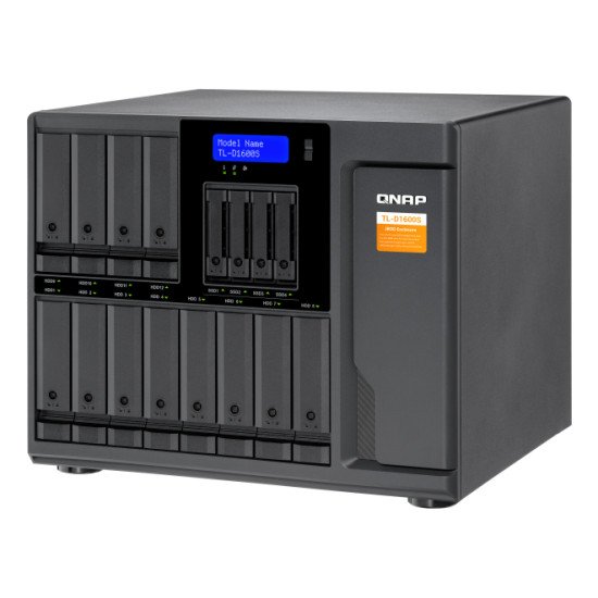 QNAP TL-D1600S Boîtier de disques de stockage Boîtier disque dur/SSD Noir, Gris 2.5/3.5"