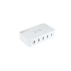 Alcasa PCA-D005W chargeur d'appareils mobiles Universel Blanc Secteur Recharge sans fil Charge rapide Intérieure