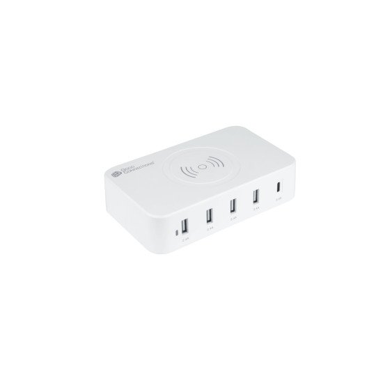 Alcasa PCA-D005W chargeur d'appareils mobiles Universel Blanc Secteur Recharge sans fil Charge rapide Intérieure