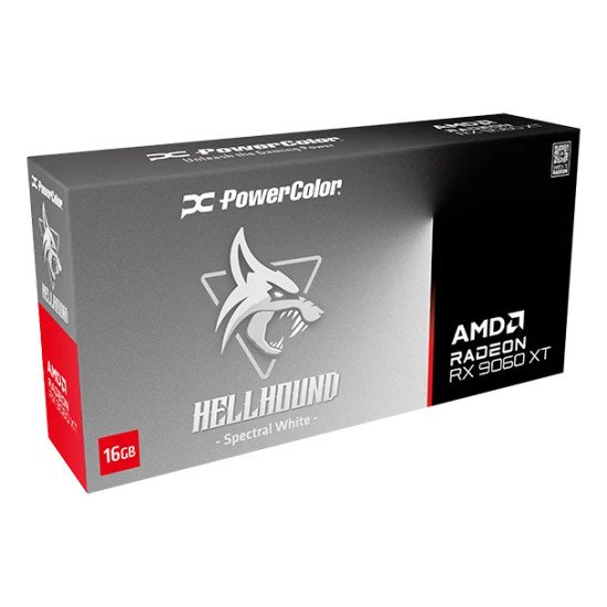 PowerColor Hellhound Radeon RX 9060 XT Spectral White AMD 16 Go GDDR6