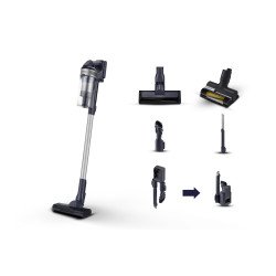 Samsung VS15A60AGR5 Aspirateur balai Batterie Sec Sans sac 0,8 L 410 W Noir, Argent