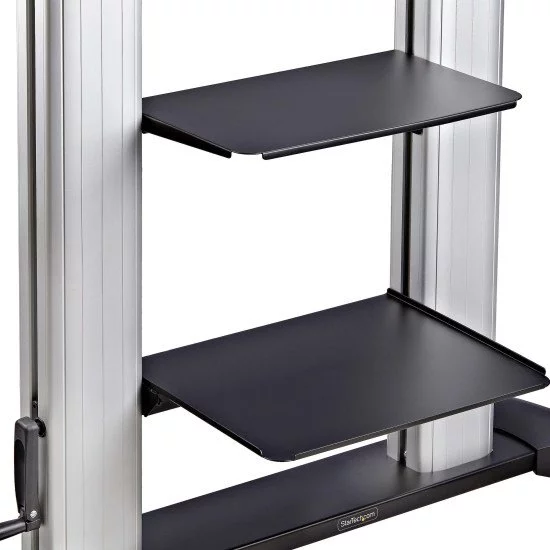 StarTech.com Support TV à Roulettes pour Écrans Plats de 60 à 100 pouces jusqu'à 100 kg, Réglage en Hauteur par Manivelle, Support/Chariot Télé Mobile StarTech.com Support TV à Roulettes pour Écrans Plats de 60 à 100 pouces jusqu'à 100 kg, Réglage en Hauteur par Manivelle, Support/Chariot Télé Mobile