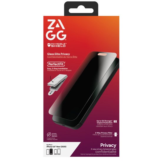 InvisibleShield Glass Elite Privacy Protection de l'écran contre les regards indiscrets Apple 1 pièce(s) InvisibleShield Glass Elite Privacy Protection de l'écran contre les regards indiscrets Apple 1 pièce(s)