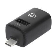 Manhattan Hub USB-C 3 ports ultra compact, 3x USB-A (1x 5 Gbit/s USB 3.0 + 2x 480 Mbit/s USB 2.0), Alimenté par USB (aucune alimentation externe requise)