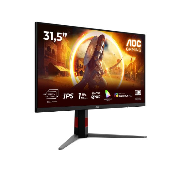 AOC G4 U32G4U écran PC 80 cm (31.5") 3840 x 2160 pixels 4K Ultra HD Noir, Rouge