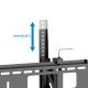Manhattan Support mural avec extension pour TV/moniteurs (inclinable antivol), écrans 37" à 100", Compatibilité VESA : de 200x200 à 800x400 mm (vérifiez les dimensions des quatre trous de fixation à l'arrière), charge max. 75 kg
