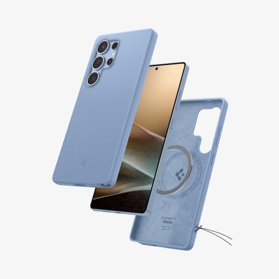 Spigen Silicone Fit (MagFit) coque de protection pour téléphones portables 17,5 cm (6.9") Housse Bleu Spigen Silicone Fit (MagFit) coque de protection pour téléphones portables 17,5 cm (6.9") Housse Bleu