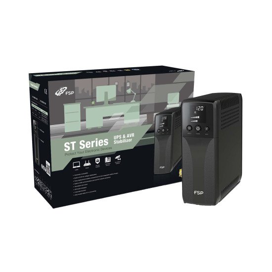 FSP ST 1200 UPS Interactivité de ligne 1,2 kVA 720 W 4 sortie(s) CA