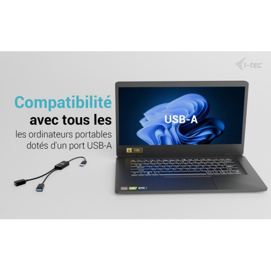 i-tec USB-A Cable HUB 2 port (2x USB-A)