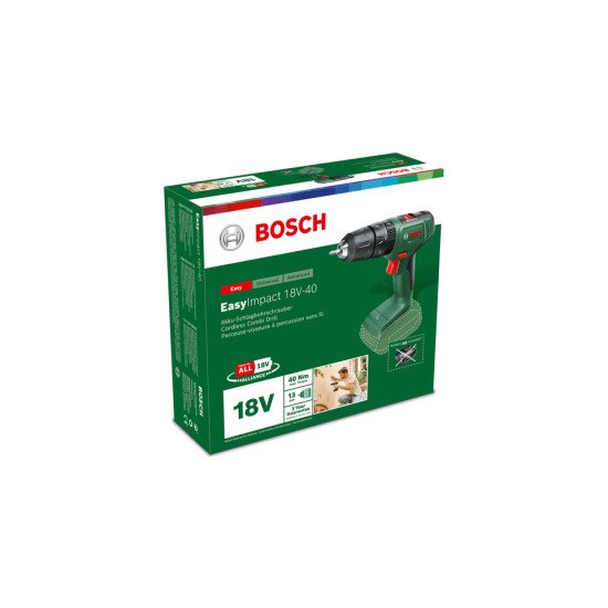 Bosch EasyImpact 18V 40 1630 tr/min Sans clé 1,4 kg Vert