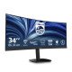 Philips 34B2N3500C/00 écran PC 86,4 cm (34") 3440 x 1440 pixels Wide Quad HD LCD Noir