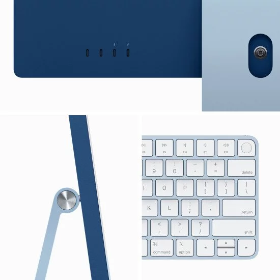 Apple iMac M3 Apple M 59,7 cm (23.5") 4480 x 2520 pixels 8 Go 256 Go SSD PC All-in-One macOS Sonoma Wi-Fi 6E (802.11ax) Bleu Apple iMac M3 Apple M 59,7 cm (23.5") 4480 x 2520 pixels 8 Go 256 Go SSD PC All-in-One macOS Sonoma Wi-Fi 6E (802.11ax) Bleu
