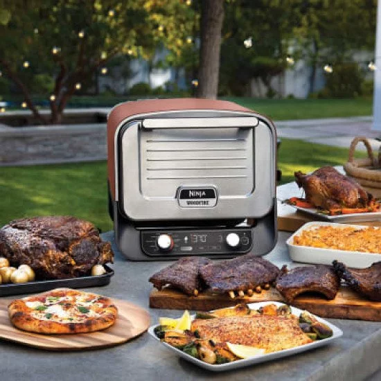 Ninja OO101EU barbecue et grill Électrique + charbon Noir, Rouge, Argent 2400 W Ninja OO101EU barbecue et grill Électrique + charbon Noir, Rouge, Argent 2400 W