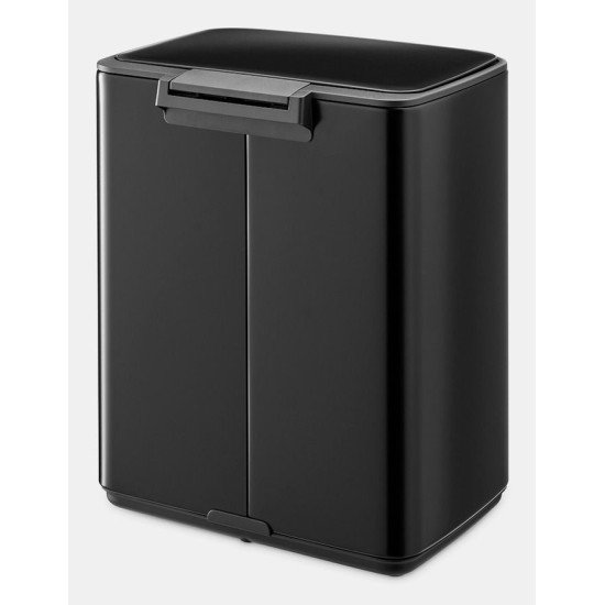 Brabantia Bo Pedal Bin 12 L Rectangulaire Acier Noir