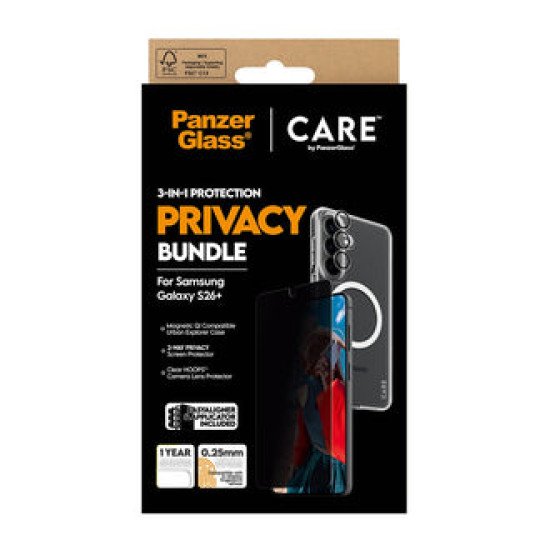 PanzerGlass CR94821 coque de protection pour téléphones portables 17 cm (6.7") Housse Noir, Transparent