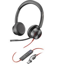 POLY Micro-casque Blackwire 8225 stéréo USB-C certifié Microsoft Teams + adaptateur USB-C/A POLY Micro-casque Blackwire 8225 stéréo USB-C certifié Microsoft Teams + adaptateur USB-C/A