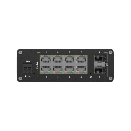 Teltonika TSW202 Géré L2 Gigabit Ethernet (10/100/1000) Connexion Ethernet POE Aluminium, Bleu