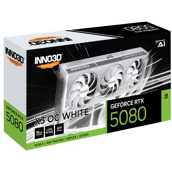 INNO3D GeForce RTX 5080 X3 OS WHITE NVIDIA 16 Go GDDR7
