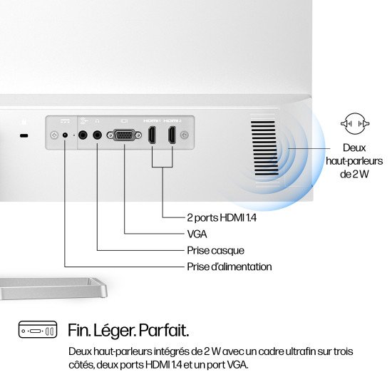 HP Series 5 27 inch FHD Monitor with Speakers - 527sa