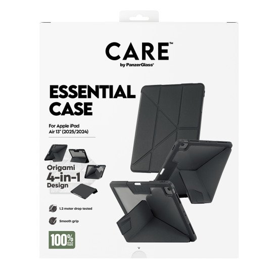 PanzerGlass CARE™ by Essential Case Black iPad Air 13" (2024-2026) coque de protection pour téléphones portables Housse Noir