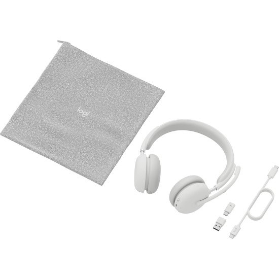 Logitech Zone Wireless 2 Casque Avec fil &sans fil Arceau Bureau/Centre d'appels USB Type-C Bluetooth Blanc