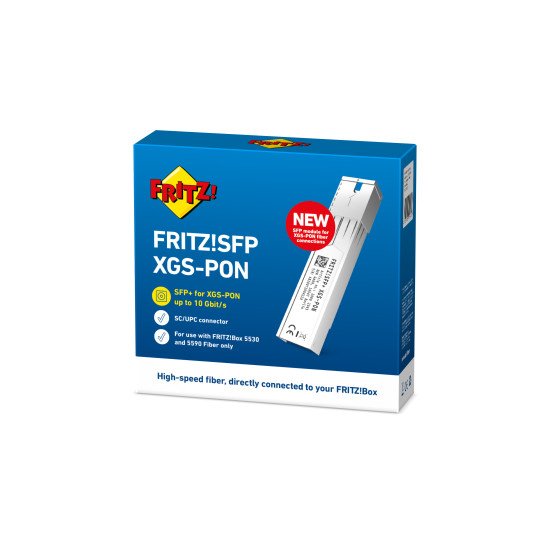 FRITZ! SFP XGS-PON module émetteur-récepteur de réseau Fibre optique 10000 Mbit/s FRITZ! SFP XGS-PON module émetteur-récepteur de réseau Fibre optique 10000 Mbit/s