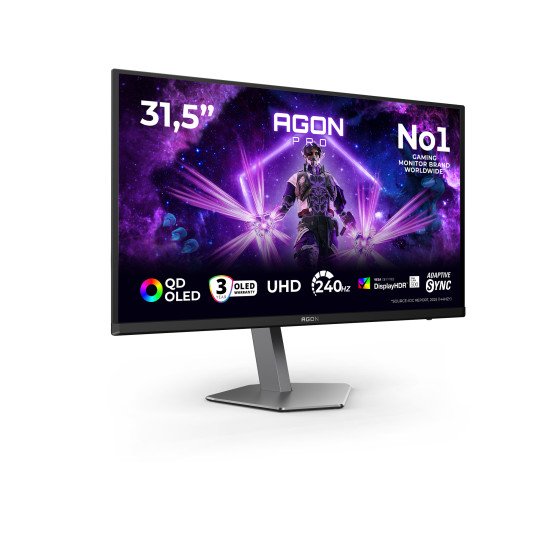 AOC AGON PRO AG326UZD2P écran PC 80 cm (31.5") 3840 x 2160 pixels 4K Ultra HD QLED Noir