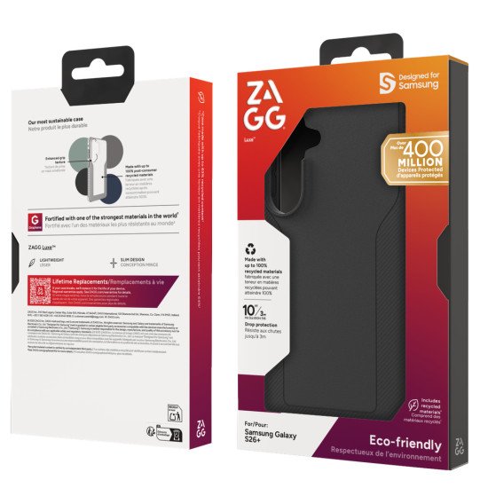 ZAGG Luxe coque de protection pour téléphones portables 17 cm (6.7") Housse Noir