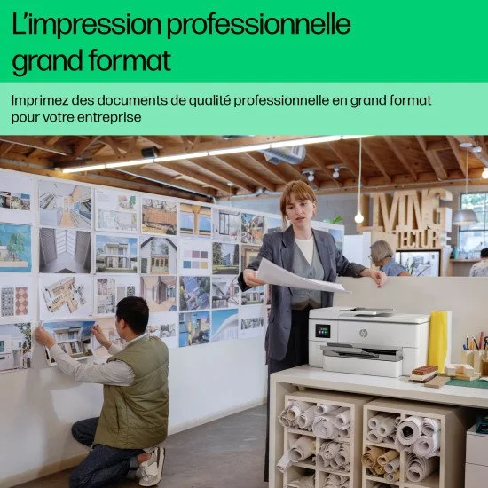 HP OfficeJet Pro Imprimante tout-en-un grand format HP 9720e, Couleur, Imprimante pour Petit bureau, Impression, copie, numérisation, HP+; Éligibilité HP Instant Ink; Sans fil; Impression recto-verso; Chargeur automatique de documents; Imprimer depuis un HP OfficeJet Pro Imprimante tout-en-un grand format HP 9720e, Couleur, Imprimante pour Petit bureau, Impression, copie, numérisation, HP+; Éligibilité HP Instant Ink; Sans fil; Impression recto-verso; Chargeur automatique de documents; Imprimer depuis un