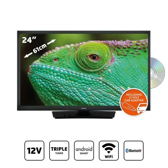 Lenco LED-2463BK (V2) 61 cm (24") HD Smart TV Wifi Noir 300 cd/m² Lenco LED-2463BK (V2) 61 cm (24") HD Smart TV Wifi Noir 300 cd/m²